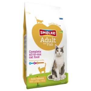 Smølke kat Adult vis en rijst  4 kg